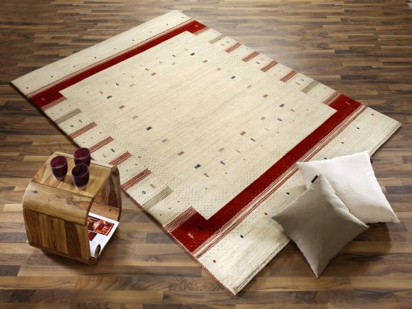 LORIBA NOMAD AVALON handgewebter Schurwoll-Teppich