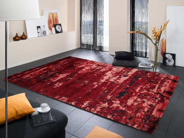 SERENA VALERO handgeknüpfter echter original Nepal Designer Teppich Kurzflor dezenter Glanz