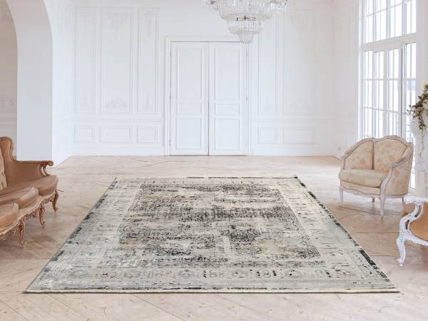 VERA GLACIER Designer Teppich Kurzflor dezenter Glanz hochwertige Qualität