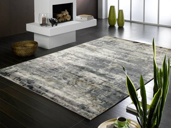 SERENA VALERO handgeknüpfter echter original Nepal Designer Teppich Kurzflor dezenter Glanz