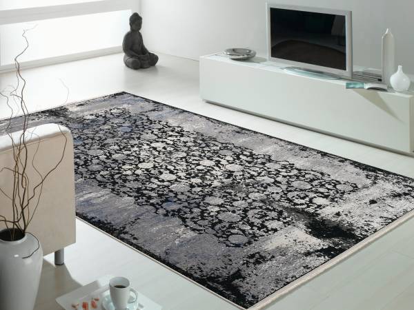 VERA MEADOW Designer Teppich Kurzflor dezenter Glanz hochwertige Qualität