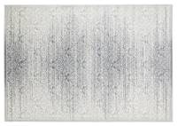 BIRON TANO Moderner Vintage Designer Teppich in grau-creme, Größe: 80x150 cm