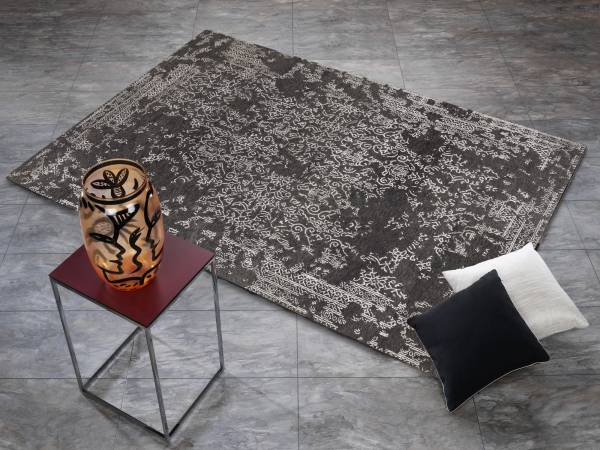 DOWNTOWN GLANZ handgeknüpfter Designer Teppich Naturfaser Kurzflor