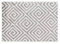 DEDALO JAMI moderner Designer Teppich mit Öko-Tex in grau-weiß, Größe: 80x150 cm