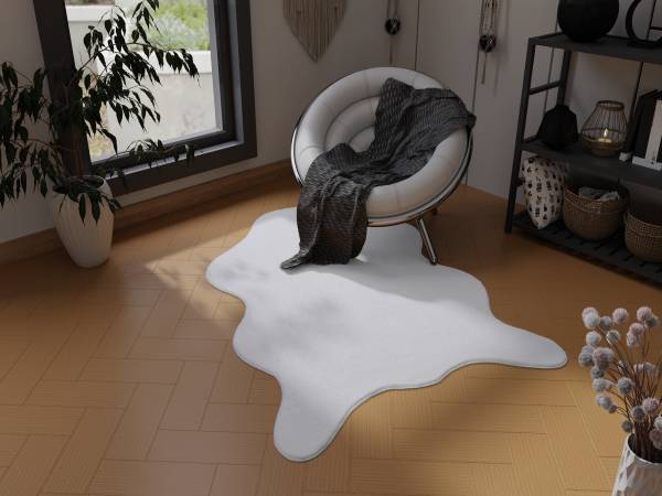 MYRTE FLORA Fellteppich Kurzflor