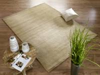 ALAGIS UNI handgewebter Schurwoll-Teppich