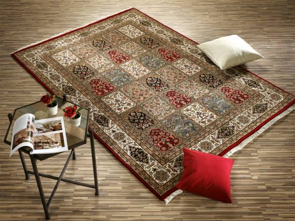 HIMLA BAKTHYARI echter klassischer handgeknüpfter Orient-Felder-Teppich