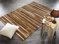 MONTANA RODEO Rinderfell-Patchwork-Lederteppich