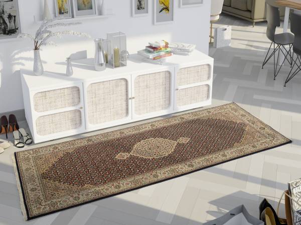 CAVARI MAHI echter klassischer handgeknüpfter Orient-Teppichläufer