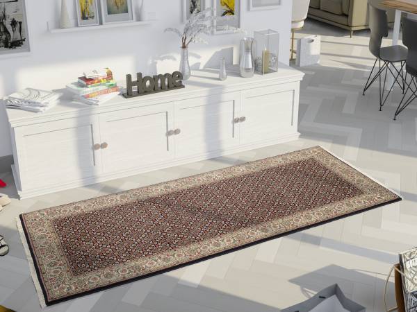 CAVARI HERATI echter klassischer handgeknüpfter Orient-Teppichläufer