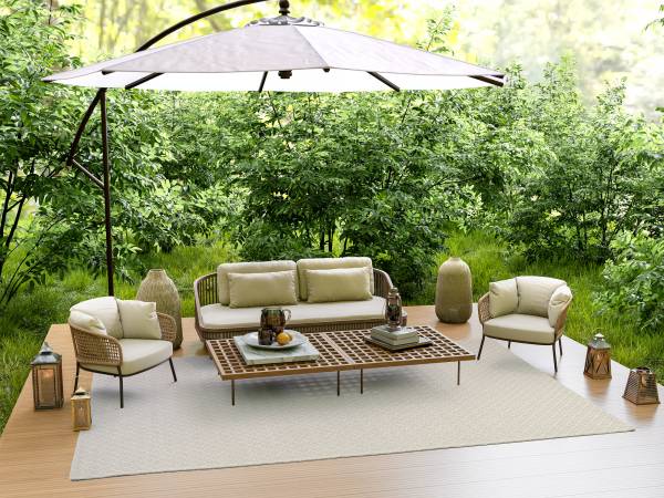 NORA Designer Teppich Naturfaser Kurzflor