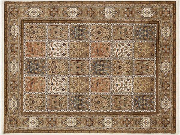 BADOHI BAKTHYARI echter klassischer Orient-Felder-Teppich handgeknüpft