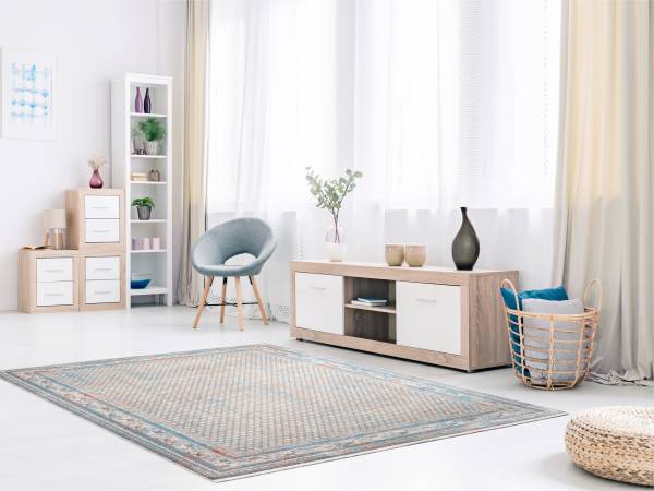 DYNAMI SIRA Designer Teppich Kurzflor dezenter Glanz hochwertige Qualität