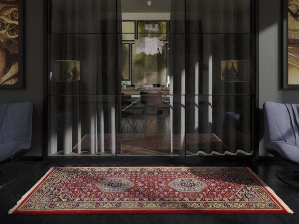 HIMLA BIDJAR echter klassischer handgeknüpfter Orient-Teppichläufer