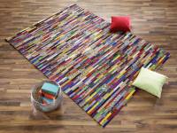 MONTANA BALLERO Rinderfell-Patchwork-Lederteppich