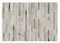MUHKUH STRIPE Rinderfell Lederteppich Patchwork