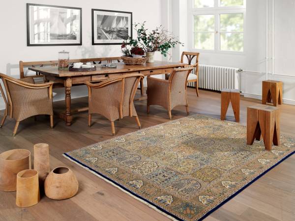 SONAM BAKHTYARI echter klassischer handgeknüpfter Orient-Felder-Teppich