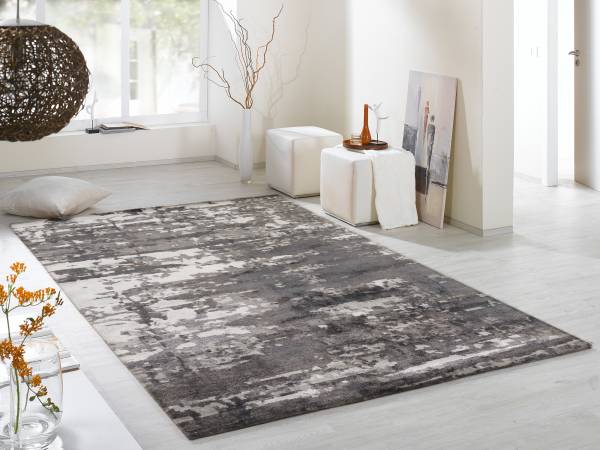 SERENA VALERO handgeknüpfter echter original Nepal Designer Teppich Kurzflor dezenter Glanz