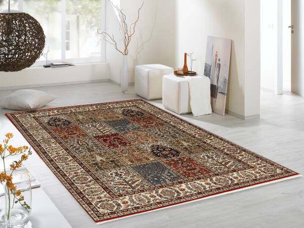 SARANG echter klassischer handgeknüpfter Orient-Felder-Teppich