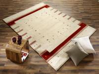 LORIBA NOMAD AVALON handgewebter Schurwoll-Teppich