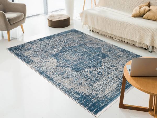 AUREL LINI Designer Teppich Kurzflor dezenter Glanz hochwertige Qualität