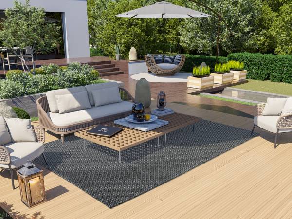 NORA Designer Teppich Naturfaser Kurzflor