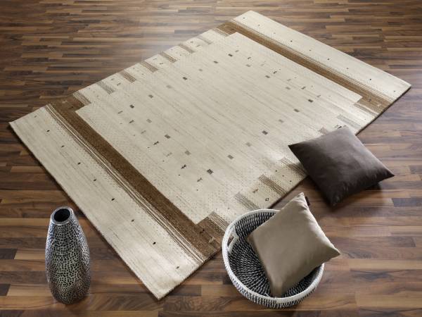 LORIBA NOMAD AVALON handgewebter Schurwoll-Teppich