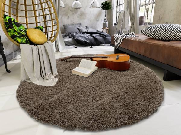 LOBBY SHAGGY Langflor-Teppich Rund