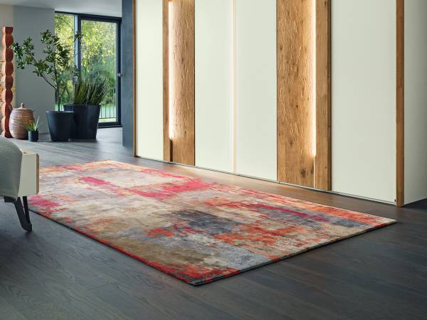 COASTAL CHENNAI handgeknüpfter echter original Nepal Designer Teppich Kurzflor dezenter Glanz