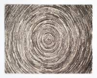 DIVINO TORNADO moderner Designer Teppich in grau-braun, Größe: 65x130 cm